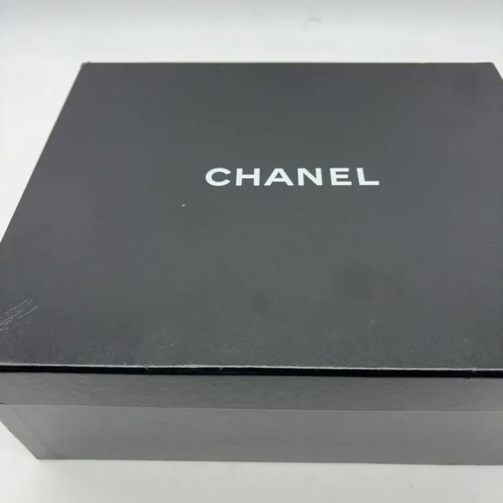 CHANEL White and Blue Sneakers